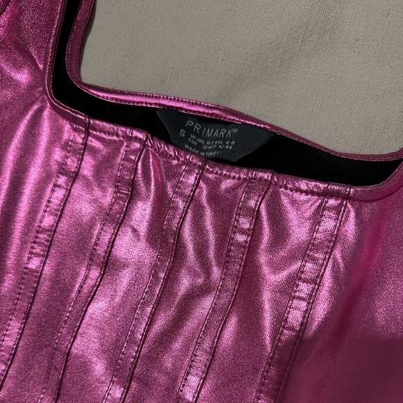 Primark Metallic Pink Corset Top - Picture 2 of 3